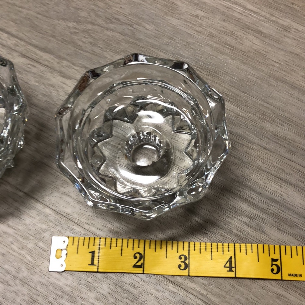 Cut Glass Candlesticks - Picture 6 of 7